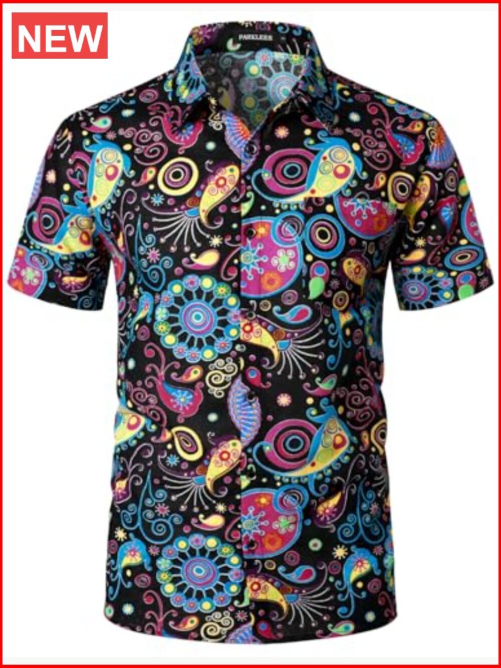 Vintage Hawaiian Button Down Shirt, Short Sleeve Casual Beach Vacation - Picture 2 of 7